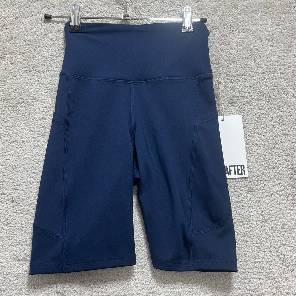 Hereafter Shorts Women's XS Blue The Earth Bike Activated Carbon High Waist
